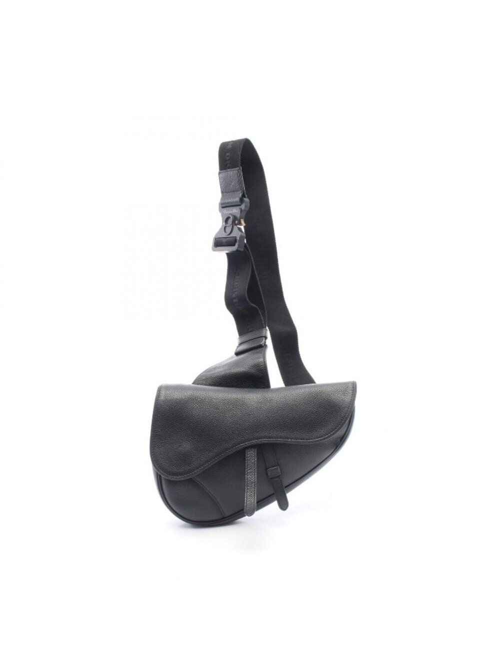 Dior Waist Bag Saddle Black Leather